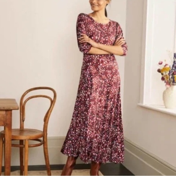 Boden Multicolor dress Leopard Print 16 regular stretch soft viscose modest core - Picture 1 of 7